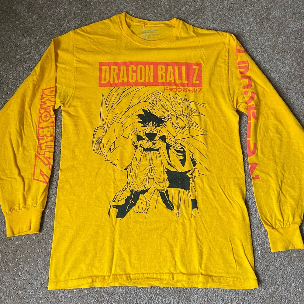Dragon Ball Z Yellow Long Sleeve Shirt